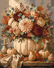 Load image into Gallery viewer, Paint by numbers kit Floral Pumpkin Centerpiece Figured'Art