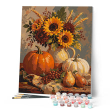 Load image into Gallery viewer, Pumpkin and Sunflower Harvest Still Life