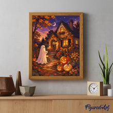 Load image into Gallery viewer, Friendly Ghost at a Pumpkin Cottage