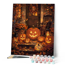 Load image into Gallery viewer, Glowing Jack o Lantern on the Porch