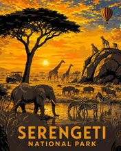 Load image into Gallery viewer, Paint by numbers kit for adults Serengeti National Park - Tanzania Figured'Art