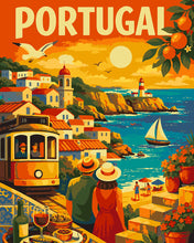 Load image into Gallery viewer, Paint by numbers kit for adults Travel Poster Portugal Figured'Art