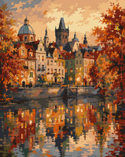 Load image into Gallery viewer, Paint by numbers kit Prague, Autumn Reflections Figured'Art