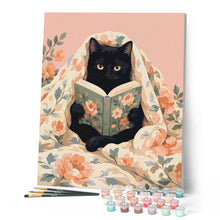 Load image into Gallery viewer, Black Cat in Blankets