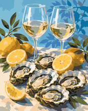Load image into Gallery viewer, Paint by numbers kit Oysters and Wine Figured'Art