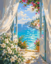 Load image into Gallery viewer, Paint by numbers kit Mediterranean View Figured'Art