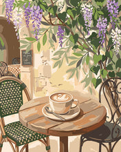 Load image into Gallery viewer, Paint by numbers kit Coffee and Wisteria Figured'Art