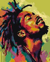Load image into Gallery viewer, Paint by numbers kit Reggae Guy Abstract Street Art Figured'Art