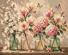 Load image into Gallery viewer, Paint by numbers kit Magnolia and Butterflies Figured'Art