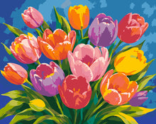 Load image into Gallery viewer, Paint by numbers kit Colorful Tulip Bouquet Figured'Art