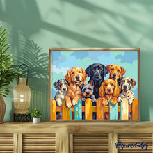 Load image into Gallery viewer, Dogs on the Fence