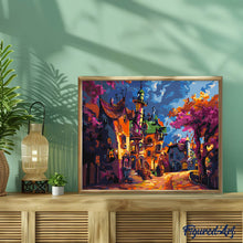 Load image into Gallery viewer, Fantasy Village at Dusk