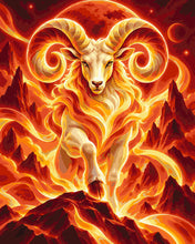 Load image into Gallery viewer, Paint by numbers kit for adults Aries Cosmic Zodiac Figured'Art