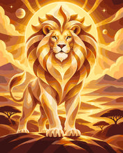 Load image into Gallery viewer, Paint by numbers kit Leo Cosmic Zodiac Figured'Art