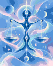 Load image into Gallery viewer, Paint by numbers kit Libra Cosmic Zodiac Figured'Art