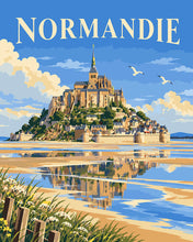 Load image into Gallery viewer, Paint by numbers kit Travel Poster Normandie Figured'Art