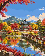 Load image into Gallery viewer, Paint by numbers kit Gyeongbokgung Palace Reflection Figured'Art