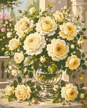 Load image into Gallery viewer, Paint by numbers kit Ivory Rose Bouquet Figured'Art