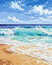 Load image into Gallery viewer, Paint by numbers kit Turquoise Waves Figured'Art