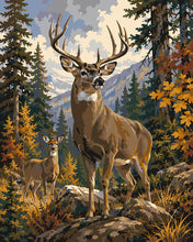 Load image into Gallery viewer, Paint by numbers kit Majestic Wild Deer Figured'Art
