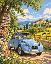 Load image into Gallery viewer, Paint by numbers kit Citroën 2CV on the Vineyard Figured'Art