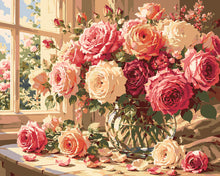 Load image into Gallery viewer, Paint by numbers kit Vintage Rose Bouquet Figured'Art