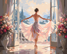 Load image into Gallery viewer, Paint by numbers kit Dancing Ballerina Silhouette Figured'Art