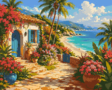 Load image into Gallery viewer, Paint by numbers kit Mediterranean Coastal Escape Figured'Art