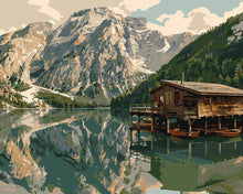 Load image into Gallery viewer, Paint by numbers kit Dolomites Lake Reflection Figured'Art