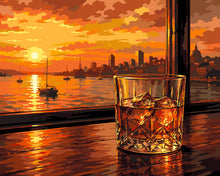 Load image into Gallery viewer, Paint by numbers kit Sunset and Whiskey Figured'Art