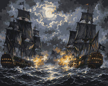 Load image into Gallery viewer, Paint by numbers kit Battle Under the Moon Figured'Art