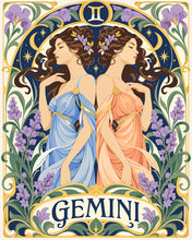 Load image into Gallery viewer, Paint by numbers kit for adults Art Nouveau Zodiac Gemini Figured'Art