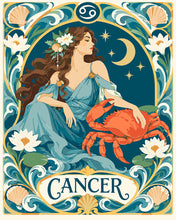 Load image into Gallery viewer, Paint by numbers kit Art Nouveau Zodiac Cancer Figured'Art