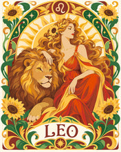 Load image into Gallery viewer, Paint by numbers kit Art Nouveau Zodiac Leo Figured'Art