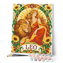 Load image into Gallery viewer, Art Nouveau Zodiac Leo