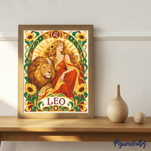 Load image into Gallery viewer, Art Nouveau Zodiac Leo
