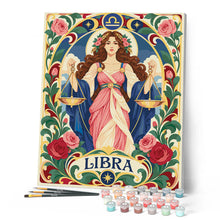 Load image into Gallery viewer, Art Nouveau Zodiac Libra