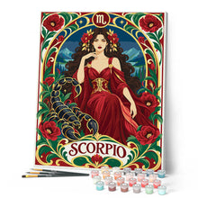 Load image into Gallery viewer, Art Nouveau Zodiac Scorpio