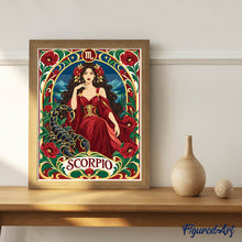 Load image into Gallery viewer, Art Nouveau Zodiac Scorpio