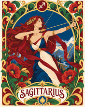 Load image into Gallery viewer, Paint by numbers kit Art Nouveau Zodiac Sagittarius Figured'Art