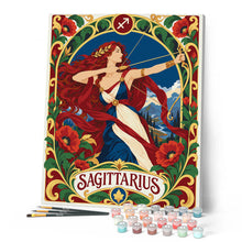 Load image into Gallery viewer, Art Nouveau Zodiac Sagittarius