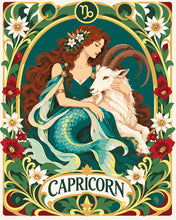Load image into Gallery viewer, Paint by numbers kit Art Nouveau Zodiac Capricorn Figured'Art