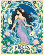 Load image into Gallery viewer, Paint by numbers kit Art Nouveau Zodiac Pisces Figured'Art