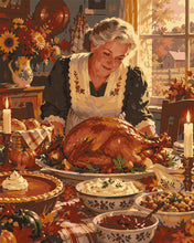 Load image into Gallery viewer, Paint by numbers kit Thanksgiving at Grandma’s Figured'Art