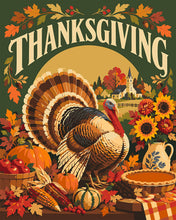 Load image into Gallery viewer, Paint by numbers kit Thanksgiving Turkey Figured'Art