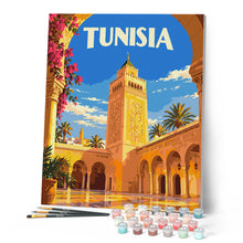 Load image into Gallery viewer, Travel Poster Tunisia, Al-Zaytuna Mosque