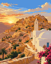 Load image into Gallery viewer, Paint by numbers kit Chenini Sunset Tunisia Figured'Art