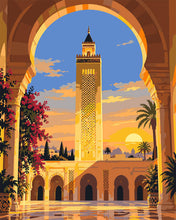 Load image into Gallery viewer, Paint by numbers kit Malek ibn Anas Mosque Tunisia Figured'Art