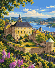 Load image into Gallery viewer, Paint by numbers kit Akershus Fortress Oslo, Norway Figured'Art
