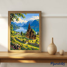 Load image into Gallery viewer, Norwegian Fjord and Stave Church